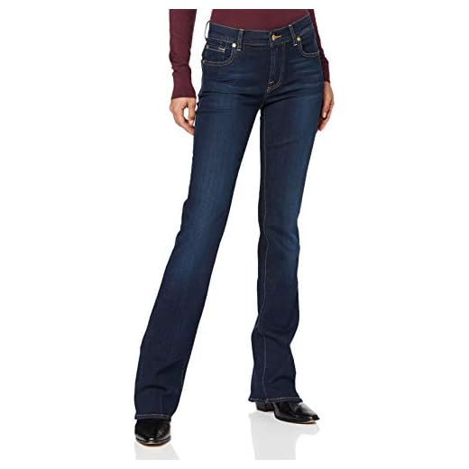7 For All Mankind dam bootcut jeans, Mörkblå Ha, 28W x 34L
