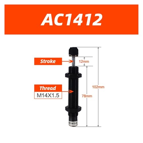 Amortiguador neumático-hidráulico AC1412-1 alta velocidad industrial 2