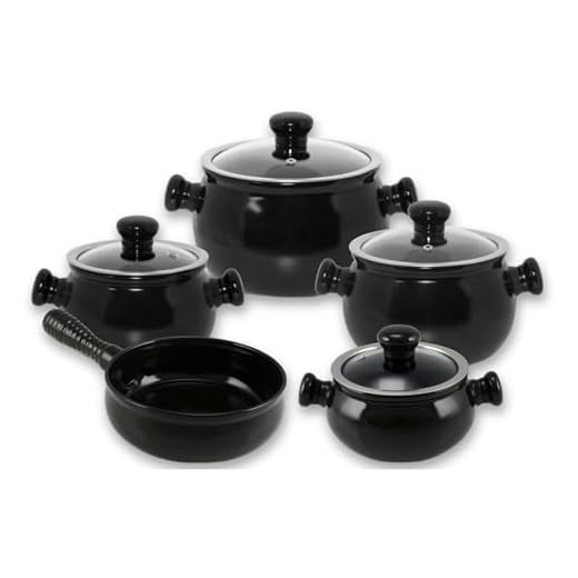 Conjunto de Panelas de Cerâmica Premiere Joy, 5 Peças, Preto, Ceraflame