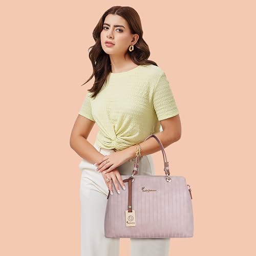 Image of Lady Quinton Women's Striped Line Handbag for Women| Ladies purse | Stylish Shoulder Bag | Gift for Women