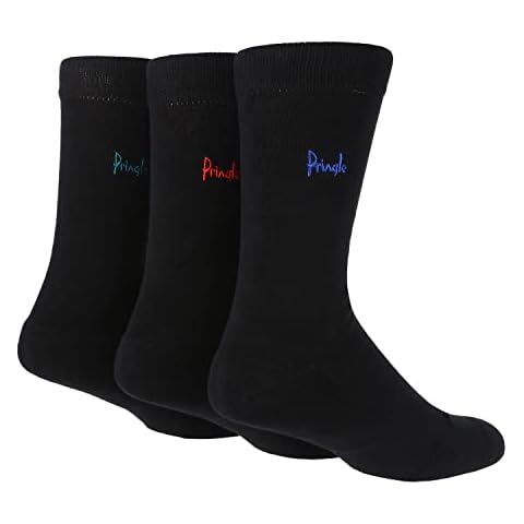 Pringle Mens Half Cushioned Socks Pack of 3 Black 7-11 Cover