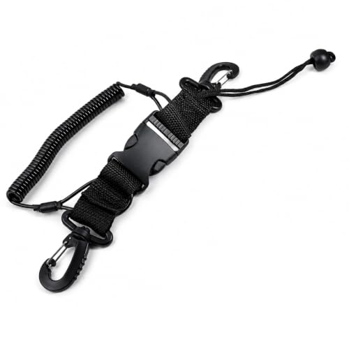 leruiyezs Spiralkabel Tauchen Hochwertiges Tauchzubehör Mit Karabiner Und Clips Schnellverschluss...