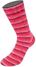 Lana Grossa Cosy Socks Soft Strips 105 - Bordeaux/Pink/Raspberry/Pink