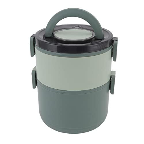 Boîte à Déjeuner Thermique, Récipient Alimentaire isolé avec Double Couche, Récipients Thermiques Empilables en Acier Inoxydable de 1600 Ml pour les Voyages au Bureau