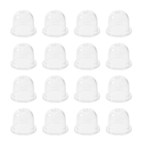 CRLLDPM 16 Piezas de Carburador para Desbrozadora de 18mm Recambios de Cebador de Gasolina de Silicona Transparente Repuestos de Cerbador Carburador para Cortacésped Motosierras