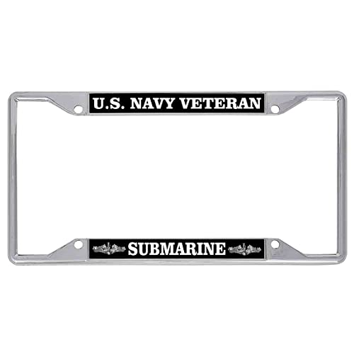 Us Navy Veteran Submarine Force License Plate Frame Holder Car Tag Frame #TOP29
