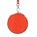 Münzgeldbörse, super weich, verschleißfest, Rindsleder, kleine runde Geldbörse, Headset-Tasche für Zuhause, Münzbörse für Reisen, Orange, Einheitsgröße, Casual