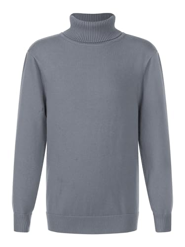 Hularka Kids Boys Girls Winter Warm Ribbed Turtleneck Long Sleeve Knitted Sweater Pullover Tops Blouse