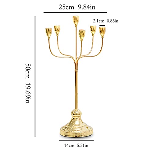 candle-holder Modern Six Headed Iron Candlestick Romantic Candlelight Dinner Props Bedroom Living Room Dining Table Creative Decoration candlestick