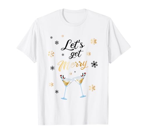 Christmas Lets Get Merry Maglietta