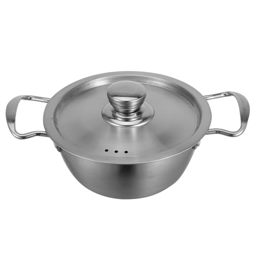 Cabilock Cooking Pot Small Korean Ramen Pot for Soup Noodles Stainless Steel Construction