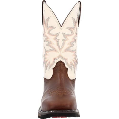 Durango mens Workhorse™ Chocolate Bone Steel Toe Western Work Boot3