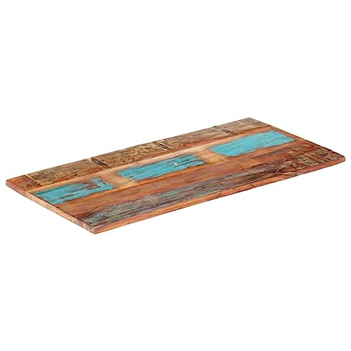 Preisvergleich Produktbild vidaXL Tischplatte Massivholzplatte Holzplatte Ersatztischplatte Holz Platte für Couchtisch Rechteckig 60x140cm 25-27mm Recyceltes Massivholz