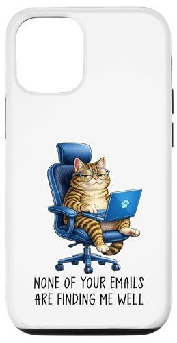 Funny Coworker Meme Tabby Cat Morning Mood Emails Meme Pun �X�}�z�P�[�X iPhone 12/12 Pro �p