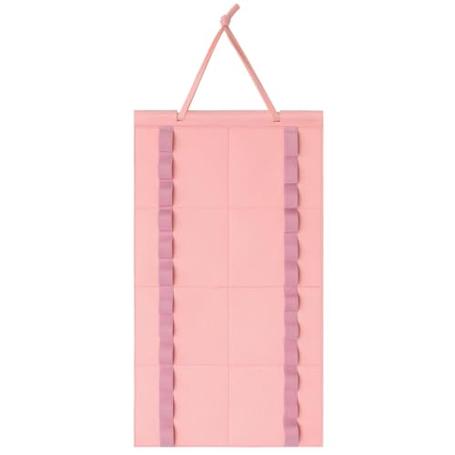 TTETTZ Martial Arts Belts Organizer Hanging Hanging Bag Felt Rack Taekwondo Belt Display for Kids Judo Martial Arts Learners, Pink