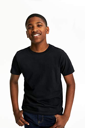 French Toast Boys' Short Sleeve Crewneck Tee,Black,5