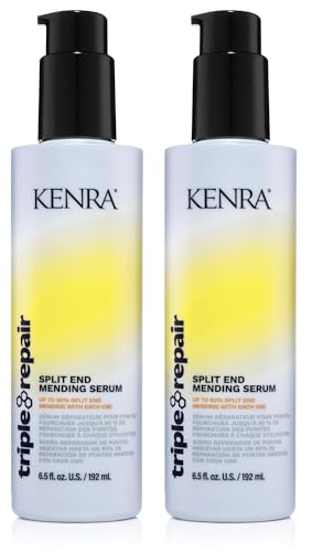 Kenra Triple Repair Split End Mending Serum | Up to 90% Split End Mending with Each Use | Targets & Repairs Weak or Broken Bonds | Split Ends | Damaged Hair | Bond Builder | 6.5 fl. oz. (2-Pack)