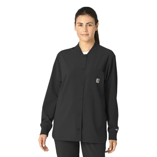 Carhartt Scrubs for Women, Rugged Flex, Bonded Fleece Vest with 4 Pockets