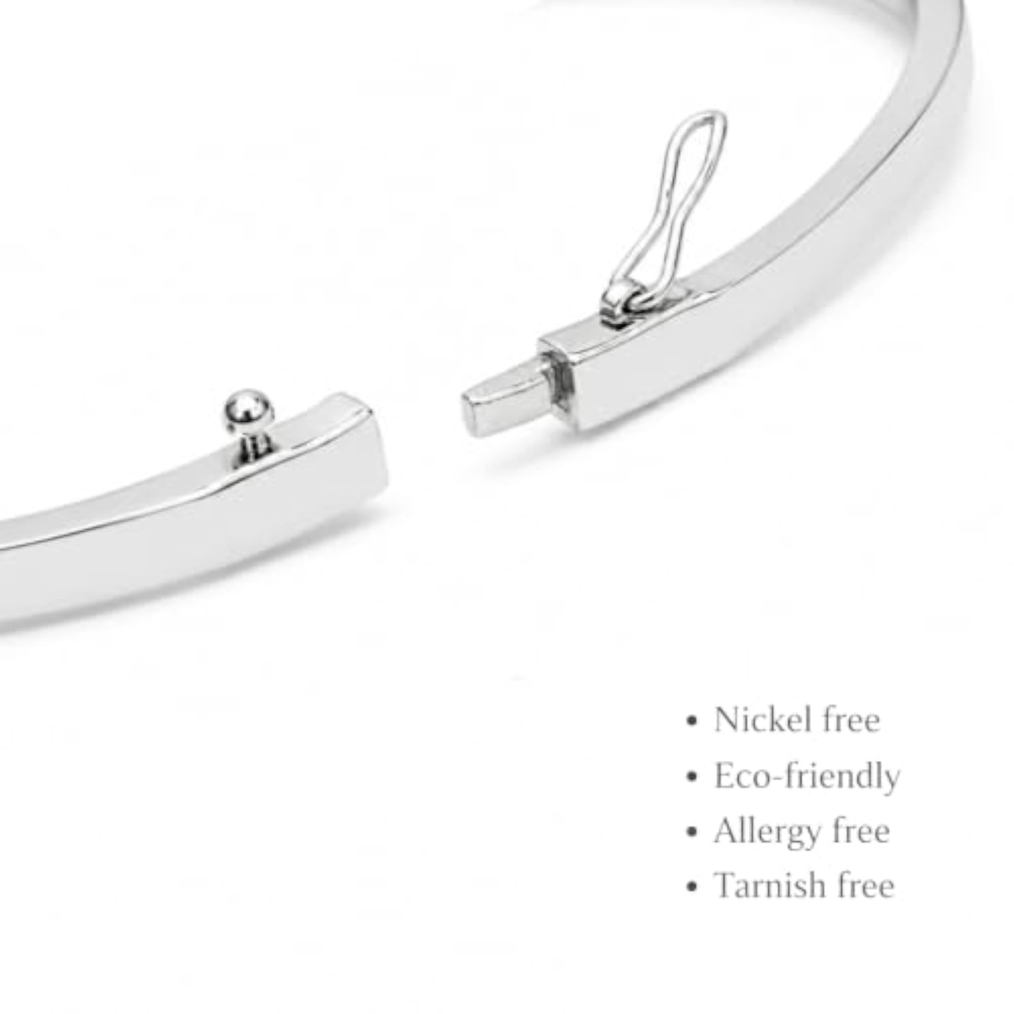 Women's 925 Sterling Silver Infinity Heart Open Bangle Bracelet