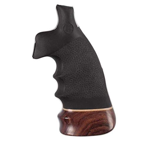 Hogue 19006 S&W K/L Rnd Butt Conversion Big Butt Rubber Grip, Black