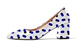 Schlichtes Design: Spitze Pumps mit Blockabsatz ohne kompliziertes Design, aber sehr klassisch. Tragen Sie diese Pumps, um Ihnen mehr Charme zu verleihen.