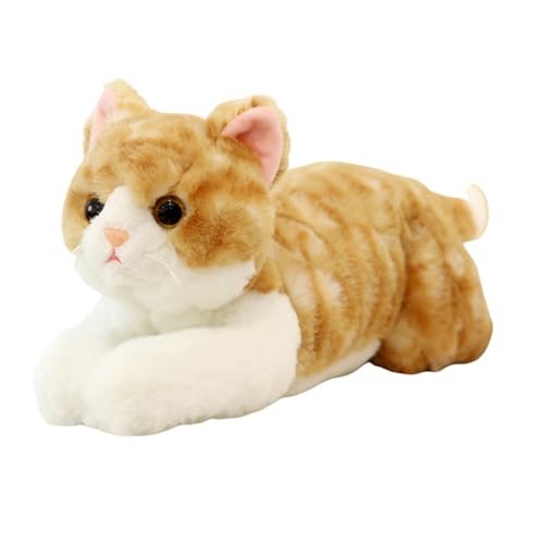 ぬいぐるみ 猫 ネコ クリスマス 柔らかい 黒猫 白猫 抱き枕 人形 ギフト 茶トラ 三毛猫 クリスマス リアル 動物 アニマル クッション 可愛い おもちゃ ぬいぐるみ猫 カラーネコ ふわふわ もちもち プレゼント 卒業祝い 添い寝まくら (タンジェリン