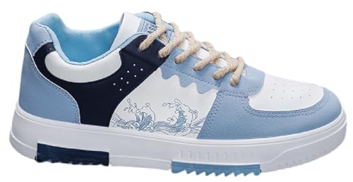 Men's Retro Color Block Skate Tennis Lightweight Soft Walking Shoes Breathable Trend Sneakers Casual Shoes