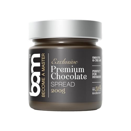 BAM Pâte à Tartiner aux Fruits à Coque de Qualité Supérieure – Parfaite pour Topping, Croissant, Dessert – 200g, Cacao Premium Spread