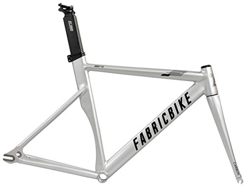 FabricBike Aero - Cadre Piste Fixie, Fixed Gear, Single Speed, Cadre Aluminium et Fourche Carbone, 3 Tailles, 5 Couleurs, 2.145g (Taille M) (Space Grey & Black, M-54cm)