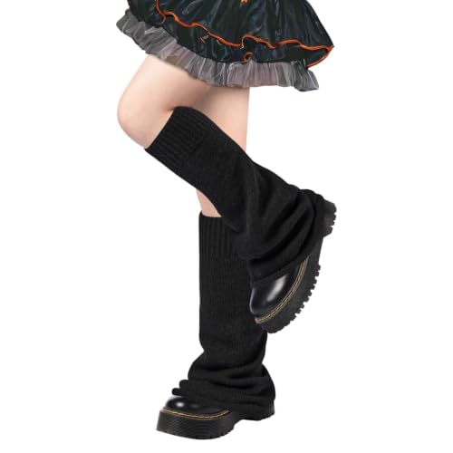 Image of Moon Wood Leg Warmers for Girls Women Kawaii Harajuku Flared Knitted Leg Warmer Goth Cute Lolita Socks
