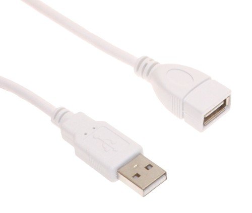 USBGear 6ft. White USB Cable A to A Extension Cable USB 2.0 High-Speed UltraFlex