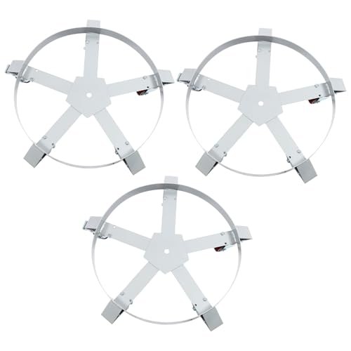 3PCS Soporte para Barril de 55 Galones con 5 Ruedas Grises miniatura 6