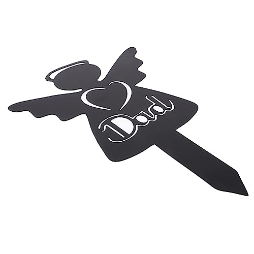 Alasum Placa Conmemorativa De Metal para Cementerio Decoración De Jardín Forma De Ángel Conmemorativa para Tumbas De Cementerio