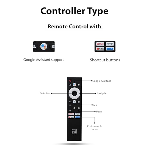 Image of NU 108 cm (43 Inches) New 2025 Borderless Series 4K QLED Smart Google TV LED43QUGNX