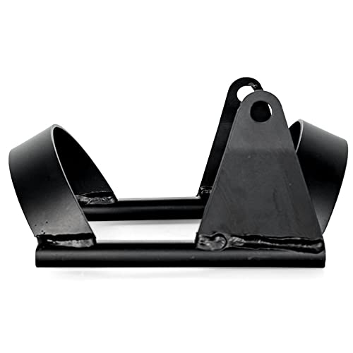 Camco Steel Universal Tire Fit Motorcycle Wheel Chock Mount for Truck Bed or Trailer Floor, Includes 2 Handlebar Straps by Camco - Image 3