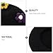 SEWCHICS Wool Beret Hat with Flower Design, Black Autumn Winter Painter Cap, Warm Fashion Beanie, Soft Woollen Berets Accessories