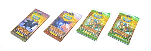 (lingua spagnola) 4 x Fantasy Riders 4 x set di cartine miste, set di cartine da collezione, 4 pacchi, risurgire dei draghi (lingua spagnola)