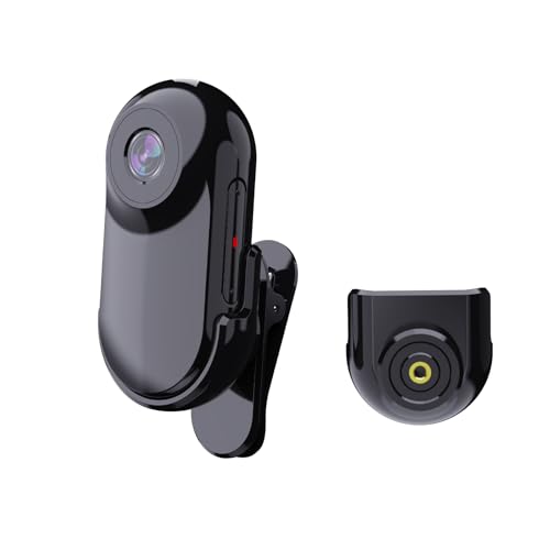 1080P HD Mini Action Cam,Integrierte 32GB Speicherkarte Bodycam Körperkamera Mini,Daumengröße Helmkamera Motorrad,Für Arbeit,Reise, Radfahren-Schwarz