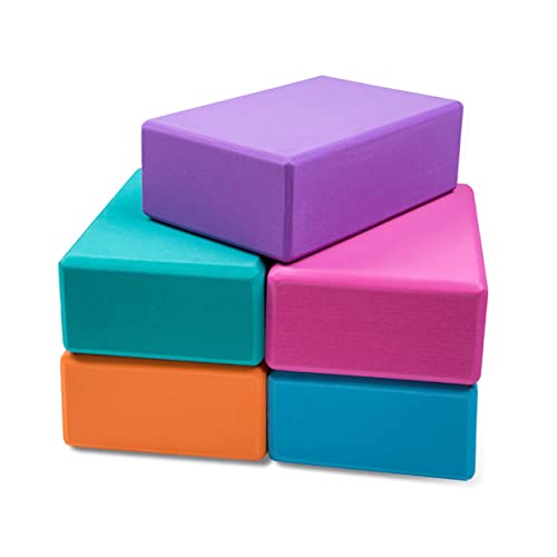 BRIGHTFUFU Yoga Pilates Bricks High Density Non-slip Lightweight Set of 2 Essential for Yoga Pilates Workouts