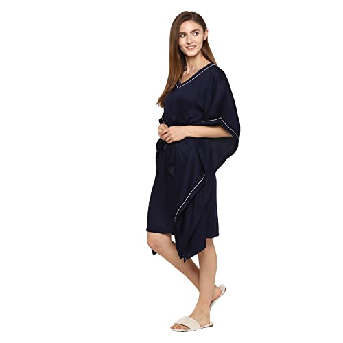 Image of Modal Satin Ultra Soft Kaftan Dress for Women |Night Suite | Pyjama