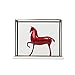 KLHHG Modern Chinese Red Horse Decorazione Fortunata Fattura di Fascia Alta Vendite Office Libreria Soggiorno della Copertura del Vetro del gabinetto del Vino