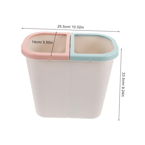 Caneca de basura blanca rectangular para cocina y baño miniatura 2