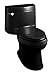 KOHLER K-3489-7 Cimarron Comfort Height Elongated Toilet, Black Black