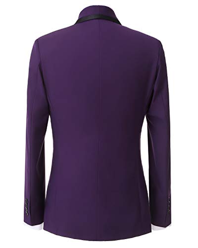 Wemaliyzd Men's Peak Lapel 3 Piece Business Suit Single Breasted Vest Pants2