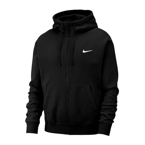 Nike 0224NZ-010 Team Club Full Zip Hoodie Ft Camiseta Larga Hombre Black Talla M