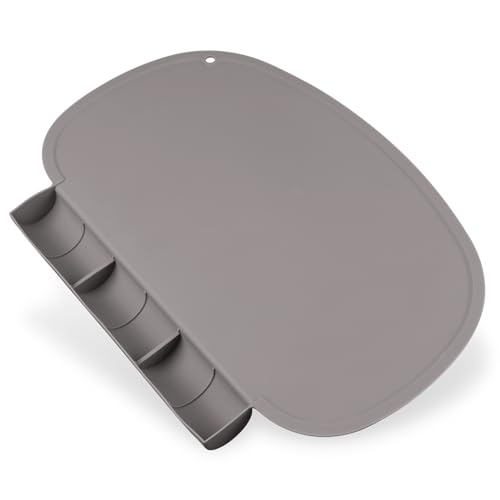 Image of Silicone Placemat with Food Catching Pockets for Baby & Kid, Food Grade Silicone Non-Slip Toddler Food Place Mats with Raised Edges for Dining Table (Tradewinds)
