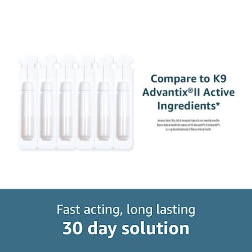 Amazon Basics Flea, Tick & Mosquito Topical Treatment For X-Large Dogs (Over 55 Pounds), 6 Count (Previously Solimo) #TOP5