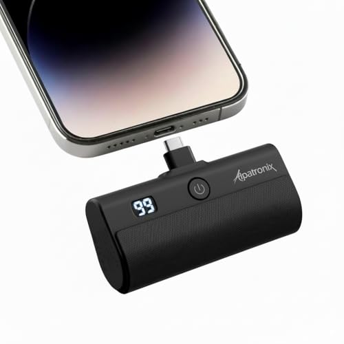 Alpatronix Portable Charger for iPhone 17/16/15 USB-C Small Power Bank 20W 5,000mAh PD Fast Charging Battery Pack Compatible with iPhone17/16/15 Series, Samsung Galaxy S25/S24/S23 Android