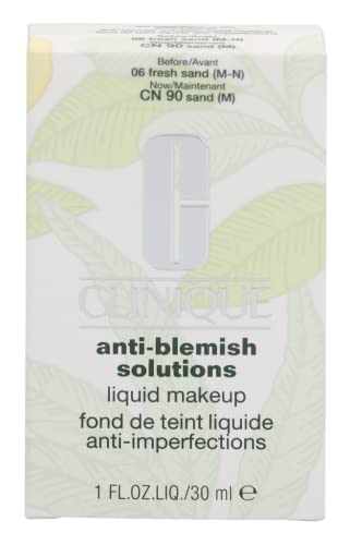 Clinique Acne Solutions Oil-Free Anti-Blemish Liquid Makeup Foundation - 06 Fresh Sand (M), 1Oz/30Ml #TOP2