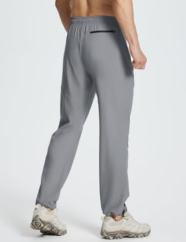 baleaf Men's Hiking Pants Lightweight Quick Dry Water Resistant Elastic Waist Cargo Pants with Zip Pockets for Outdoor2